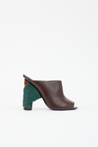 Balenciaga Leather Wrap Heel Mule