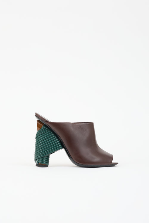 Balenciaga Leather Wrap Heel Mule