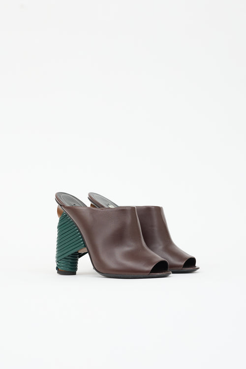 Balenciaga Leather Wrap Heel Mule