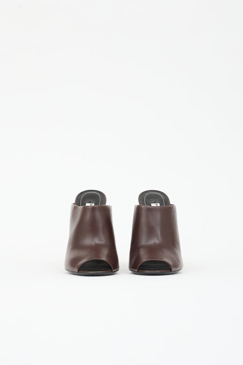 Balenciaga Leather Wrap Heel Mule