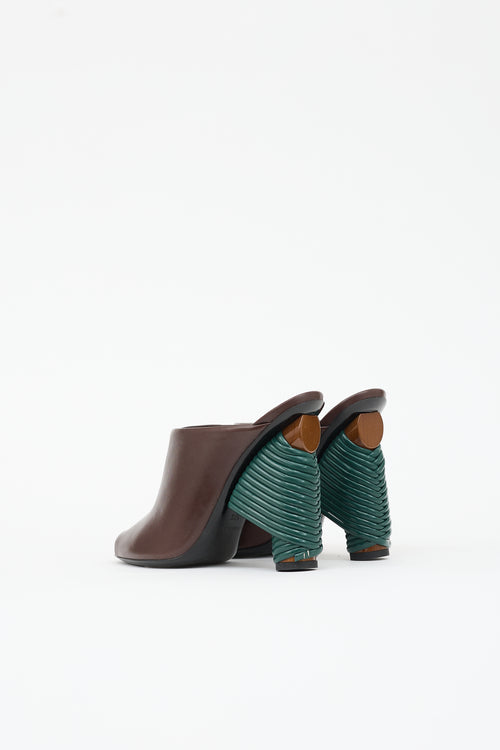 Balenciaga Leather Wrap Heel Mule