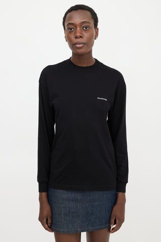 Balenciaga Logo Long Sleeve Top