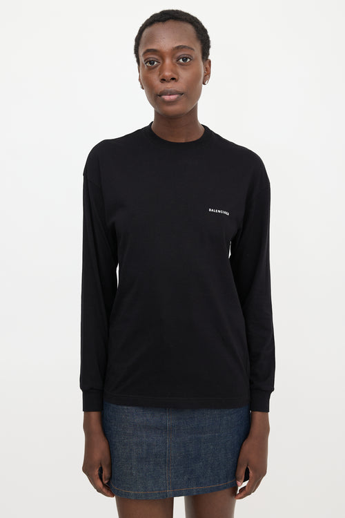 Balenciaga Logo Long Sleeve Top