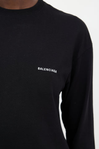Balenciaga Logo Long Sleeve Top