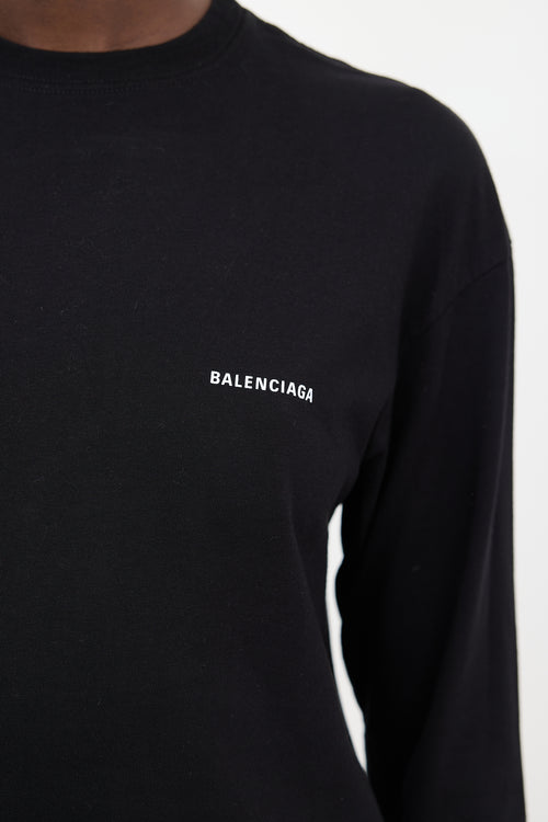Balenciaga Logo Long Sleeve Top