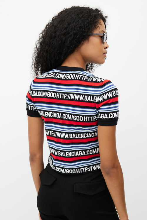 Balenciaga Multicolour Knit Logo Top