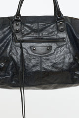 Balenciaga Navy Weekender City Bag