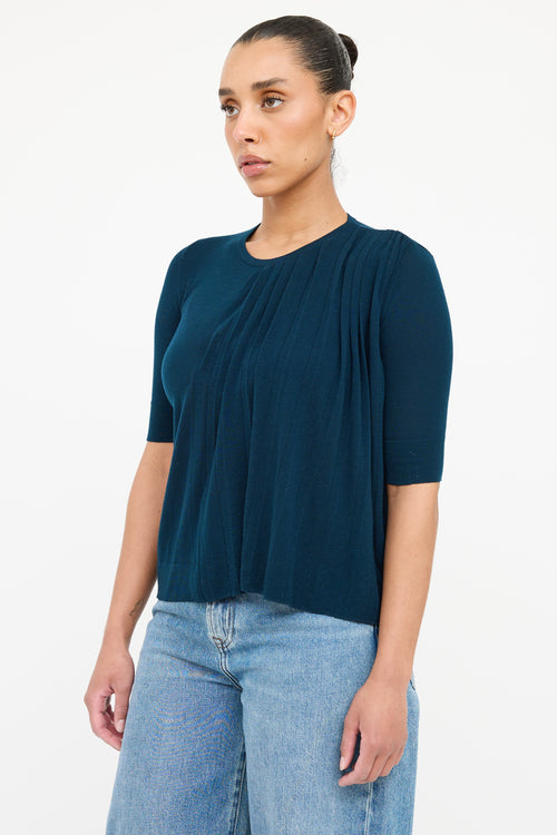 Balenciaga Knits Wool Pleated Top