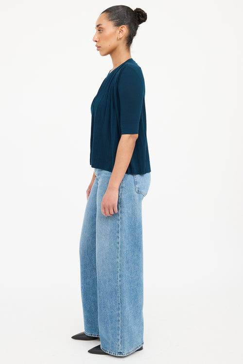 Balenciaga Knits Wool Pleated Top