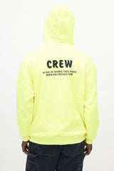 Balenciaga Neon Yellow Cotton Terry Crew Hoodie