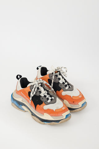Balenciaga Orange & Multicolour Triple S Sneaker