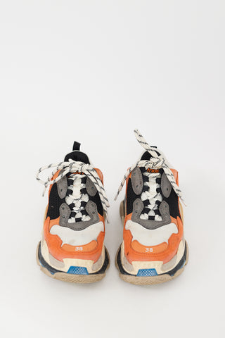 Balenciaga Orange & Multicolour Triple S Sneaker