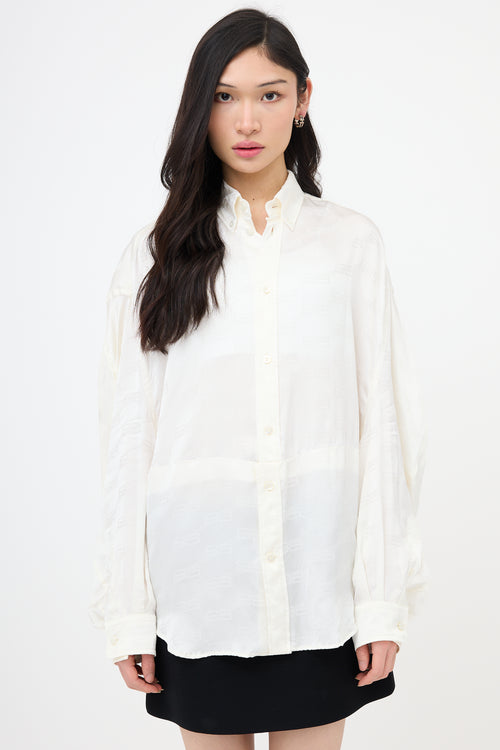 Balenciaga Oversized Twisted BB Shirt