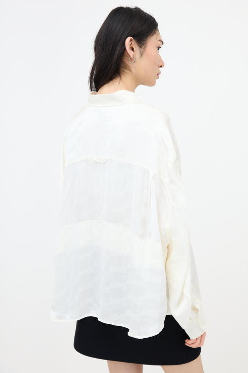 Balenciaga Oversized Twisted BB Shirt