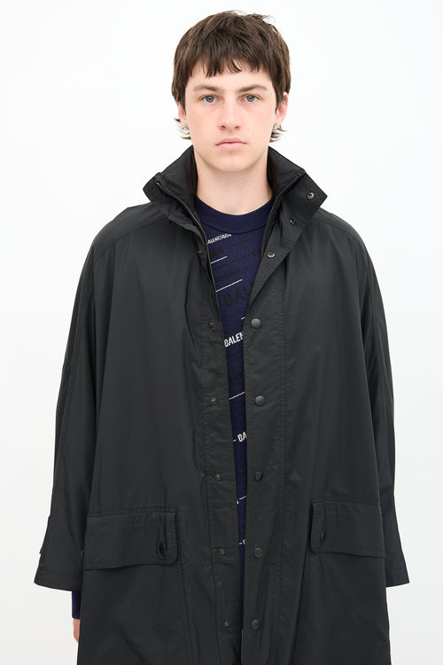 Balenciaga Oversized Logo Rain Coat