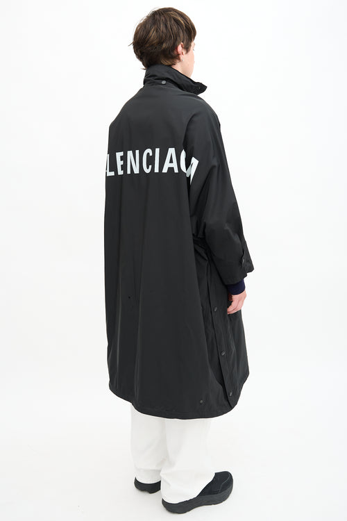 Balenciaga Oversized Logo Rain Coat