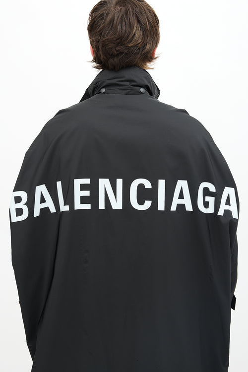 Balenciaga Oversized Logo Rain Coat