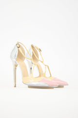 Balenciaga FW 2008 Patent & Metallic Leather Heel