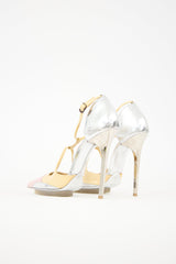 Balenciaga FW 2008 Patent & Metallic Leather Heel