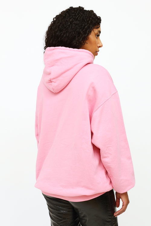 Balenciaga Pink Bebe Logo Hoodie