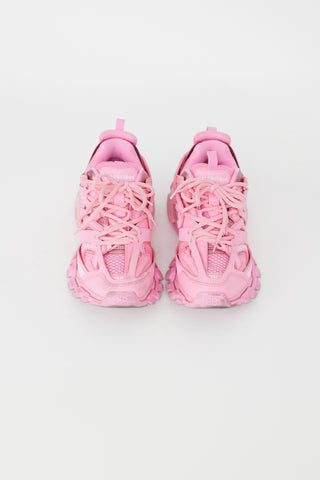 Balenciaga Hot Pink Track Mesh Low Top Sneaker