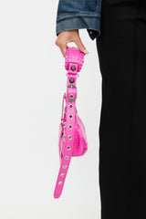 Balenciaga Pink Embossed Leather XS Le Cagole Bag