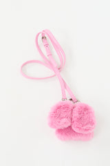 Balenciaga Pink Fur Crossbody Airpod Case