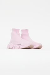 Balenciaga Pink Knit Speed Sneaker