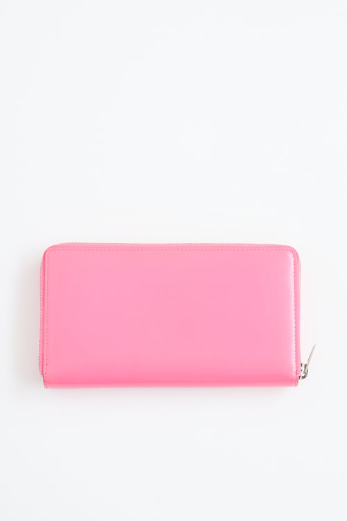 Balenciaga Leather Zip Around Wallet