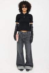 Balenciaga Leather Envelope Clutch