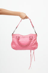 Balenciaga Pink Motocross First Handbag