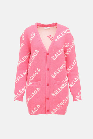 BalenciagaKnit Logo Inarsia Cardigan
