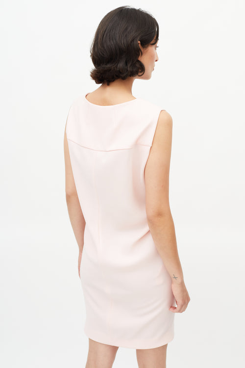 Balenciaga Pink V-Neck Dress