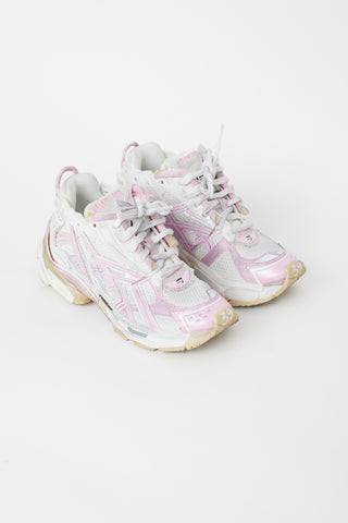 Balenciaga Pink & White Runner Sneaker