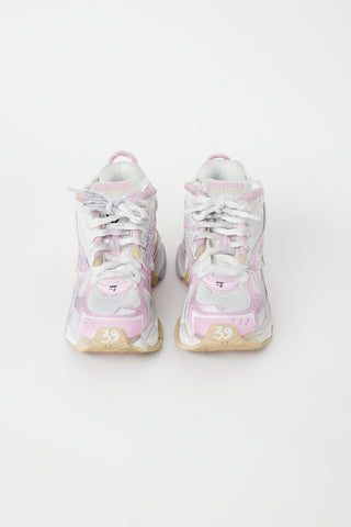 Balenciaga Pink & White Runner Sneaker