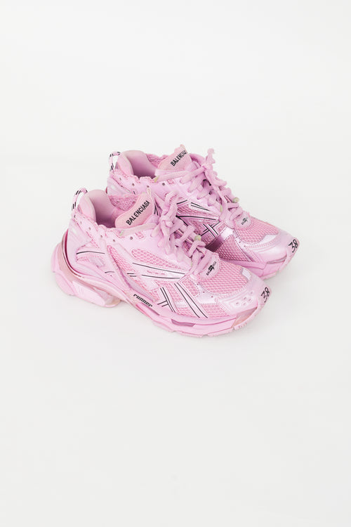 Pink Distressed Runner Sneaker Balenciaga