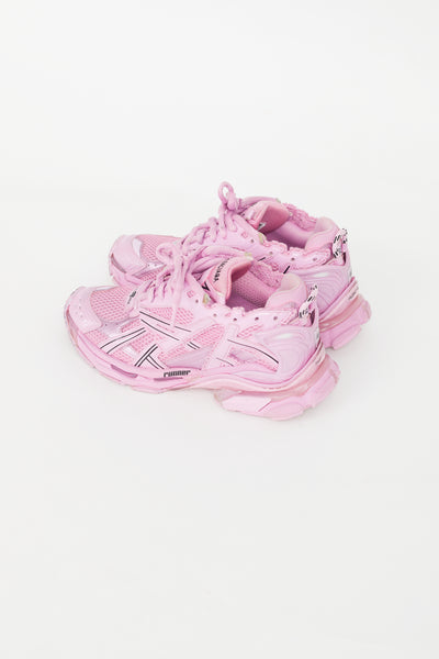 Balenciaga // Pink Distressed Runner Sneaker – VSP Consignment