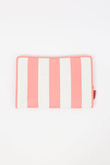 Balenciaga Pink & White Leather Bazar Zip Pouch