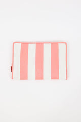 Balenciaga Pink & White Leather Bazar Zip Pouch