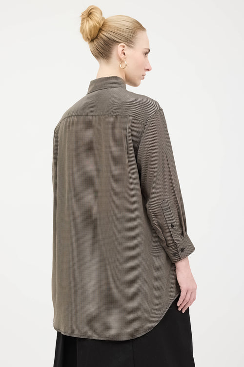 Balenciaga Check Asymmetrical Shirt