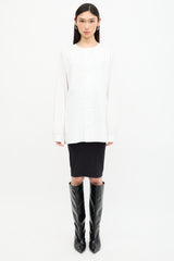 Balenciaga Poplin Foldover Neck Shirt