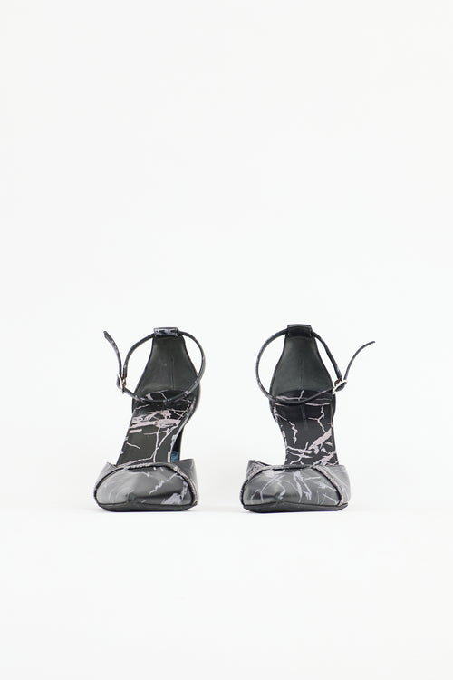 Balenciaga Printed Leather Pump