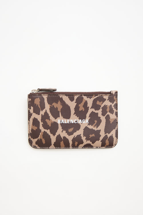 Balenciaga Printed Leather Cash Card Holder