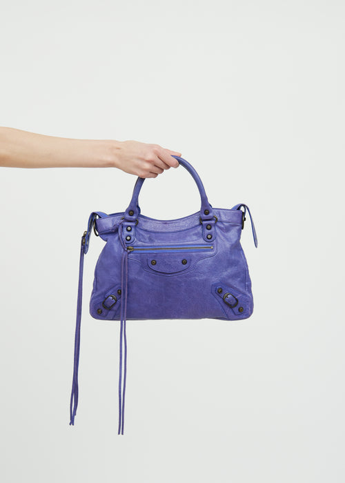 Balenciaga Purple Classic City Bag