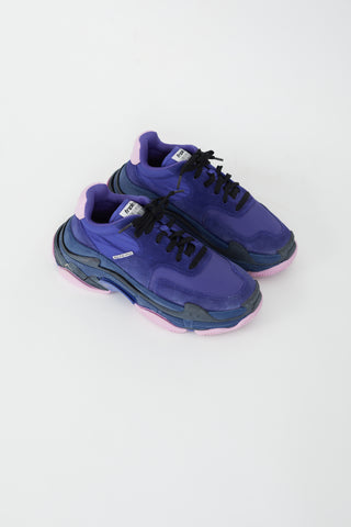Balenciaga Purple & Pink Triple S Sneaker