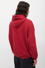 Balenciaga Red & Black Oversized Logo Hoodie