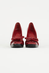 Balenciaga Red Patent Leather Knot Pump
