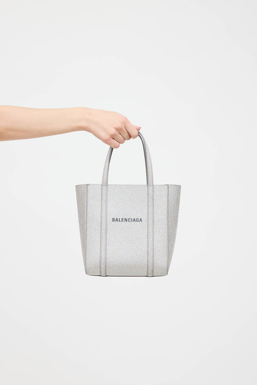 Balenciaga Every Glitter Logo Tote