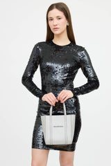 Balenciaga Every Glitter Logo Tote
