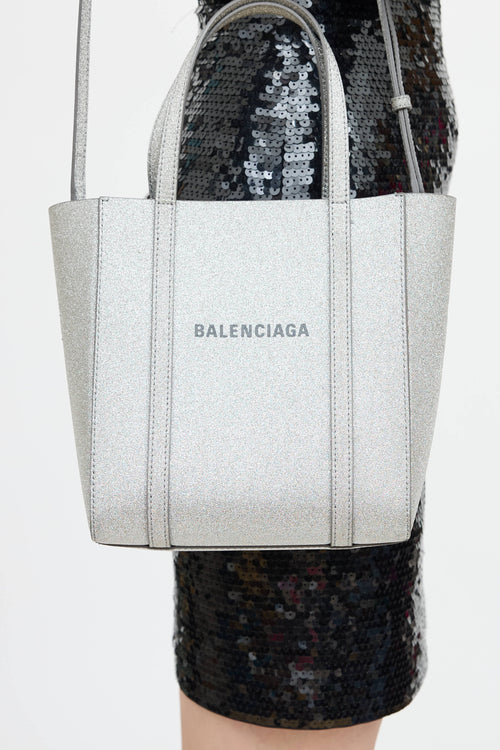 Balenciaga Every Glitter Logo Tote